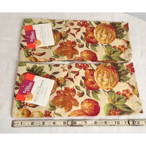 Set of 9 Misc All Season Dish Towels Holly Hobby Autumn Winter Watermelon Plaid - Picture 4 of 6